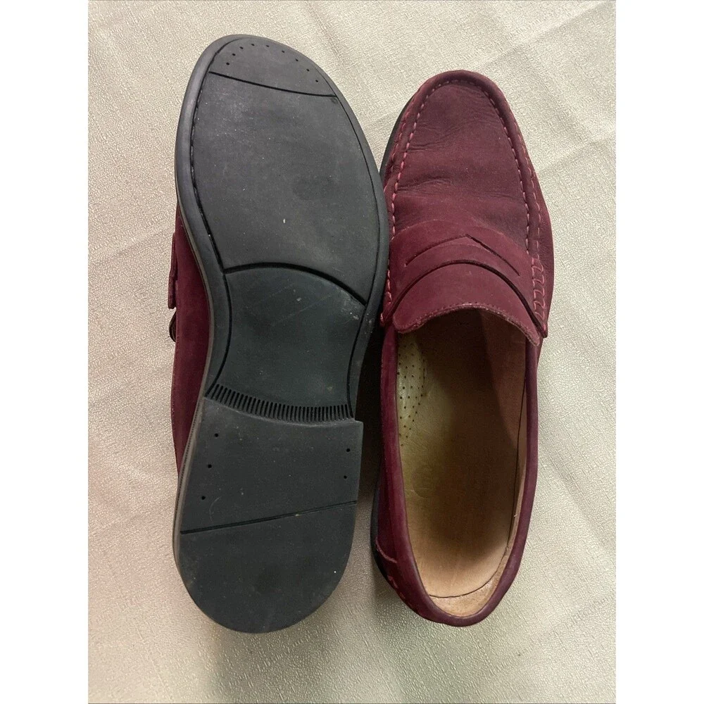 Marc Joseph size US 11.5 Red Nobuck Penny loafers